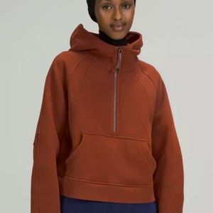 Scuba oversized 1/2 zip with hoodie